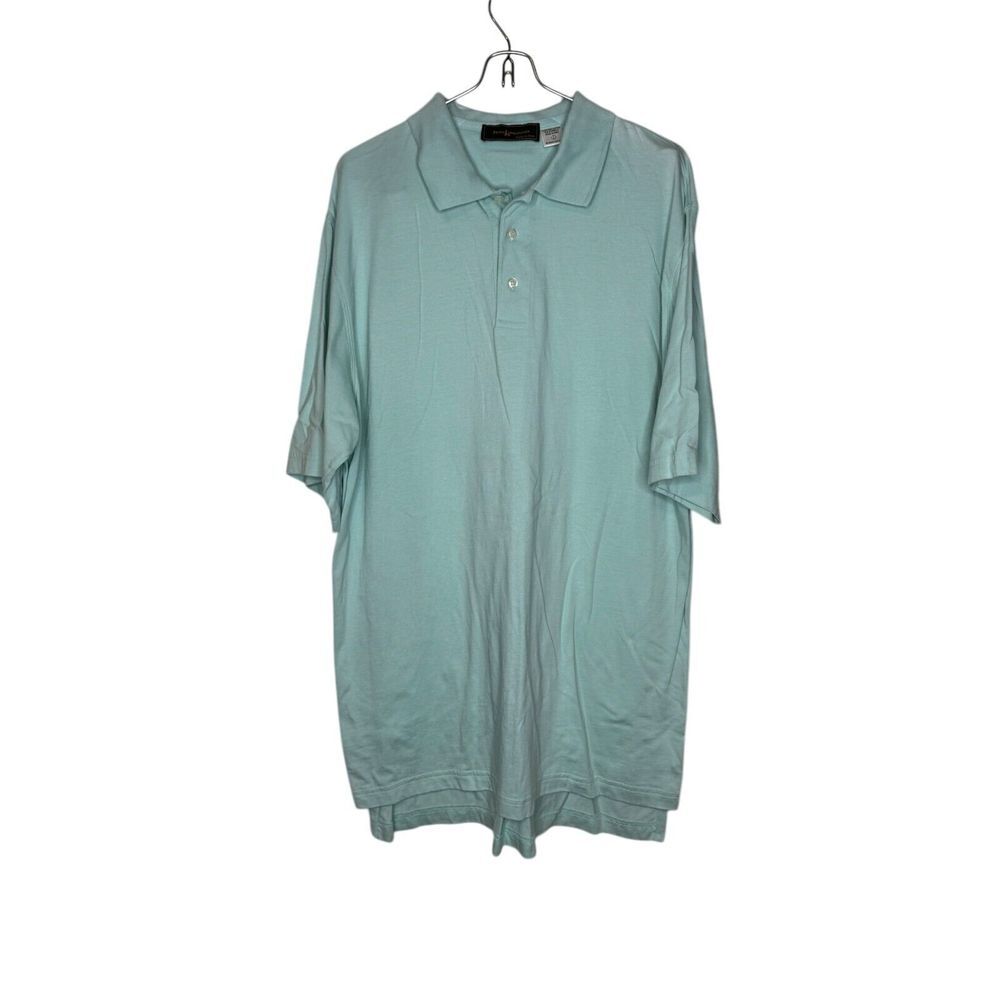 Peru Unlimited Men's‎ Shirt Golf Polo Buttom-Up Short Sleeved Mint Green Large